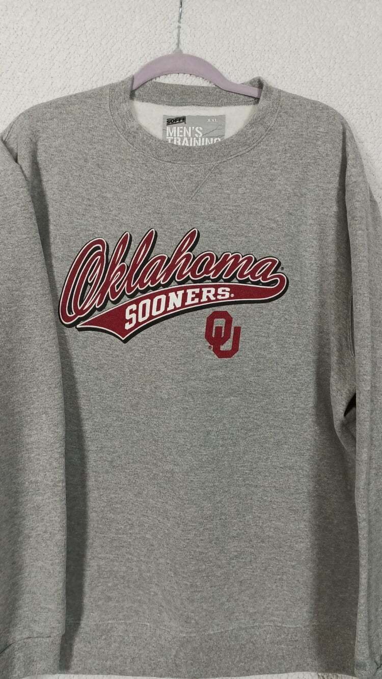 Soffe Men's Training Oklahoma Sooners Grey Pullover Sweatshirt Size XXL Football - Picture 8 of 8